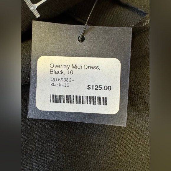 BCBGeneration NWT “Shades of Grey” Midi Black Dress Size 10 - Picture 7 of 9